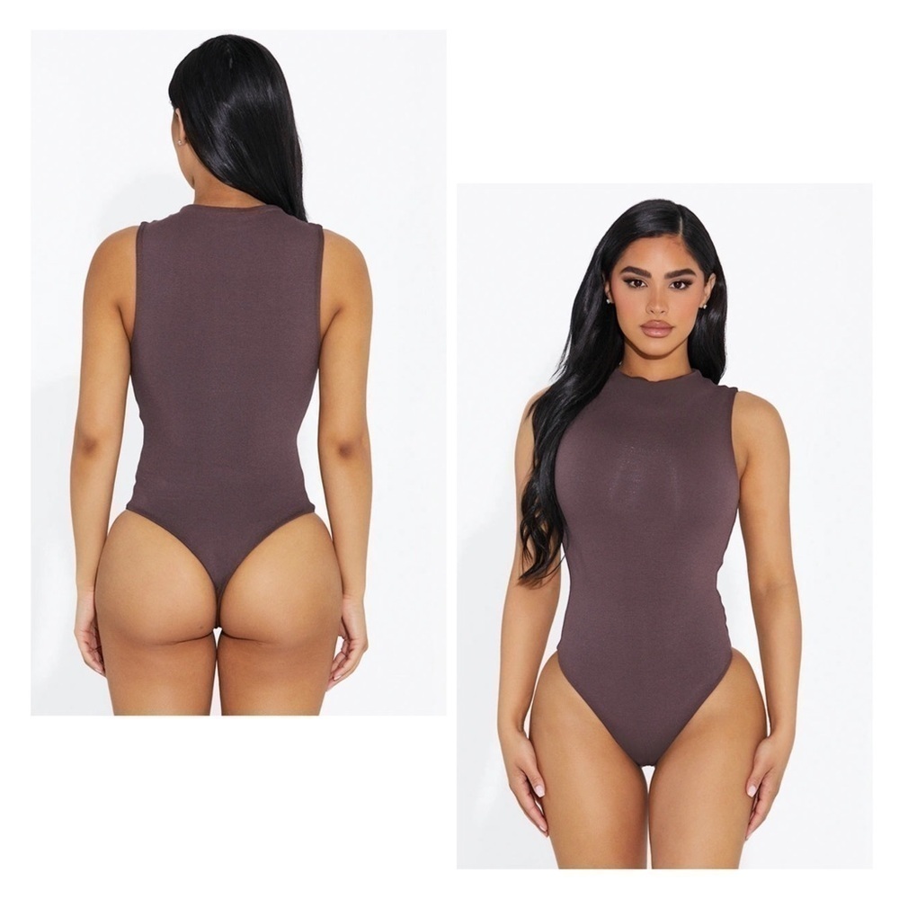 NWT Naked Wardrobe The nw Sleeveless Bodysuit in Expresso Women’s Size X-Large